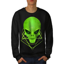 Alien Head Mystic Fantasy Jumper Green Beast Men Sweatshirt - £14.83 GBP