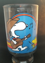 Vintage 1965  Peanuts Snoopy & Woodstock Large 32oz Country Music Drinking Glass - $24.99