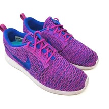 Nike Womens Running Shoes 9.5 Roshe 1 Flyknit Purple 704927-501 Low Top Marled - £30.56 GBP