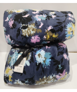 Vera Bradley Cozy Life Faux Fur Floral Throw Blanket Chrysanthemum Crush... - £46.70 GBP
