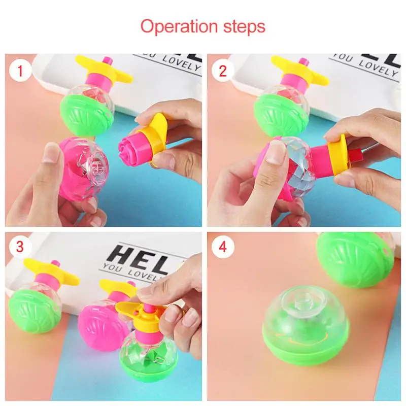 Classic Children Flashing Rotating Spinning Top Light Up Dazzling Child ... - $9.30+