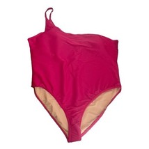 J Crew Ribbed One Piece Swimsuit Wild Hibiscus One Strap Plus Size 24 BH... - $14.84