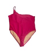 J Crew Ribbed One Piece Swimsuit Wild Hibiscus One Strap Plus Size 24 BH... - €12,88 EUR