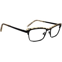 Jean Lafont Eyeglasses Pulsion 380 Leopard Print&amp;Black Cat Eye France 53[]17 128 - £115.63 GBP