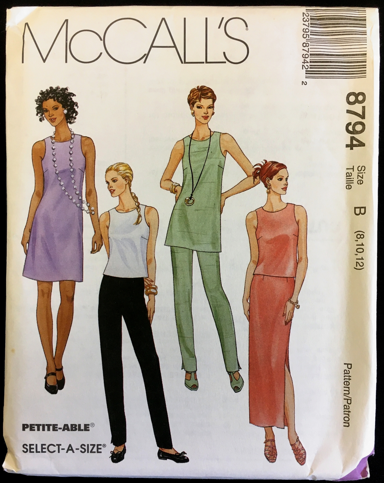 Uncut Size 8-12 Dress Tunic Top Pants Skirt McCalls 8794 Pattern Petite Able - $6.99