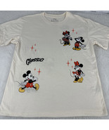 disney mickey mouse Women&#39;s Shirt , Ivory,( Embroidered Minnie And Micke... - €8,34 EUR