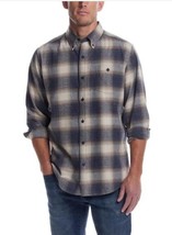 Weatherproof Vintage Mens Shirt Blue Multicolor Flannel Plaid Chest Pocket - $688.71 MXN