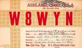 Ashland-Cleveland-Columbus-Norwood-Ohio ~ Lot De 4 1940-50 QSL Cartes Postales - £7.80 GBP