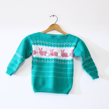 Vintage Kids Bunny Rabbit Sweater Small - £21.59 GBP