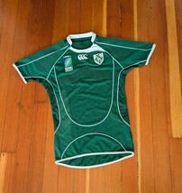 IRELAND RUGBY JERSEY VINTAGE 2007 WORLD CUP IRFU SHIRT Medium CANTERBURY... - $77.24 CAD