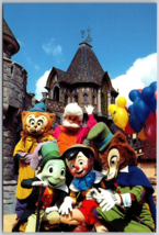 Disney Postcard  Pinocchio and Pals Jiminy Cricket Disneyland - $6.87