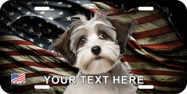 HAVANESE PARTI BRN WT FACE CAN PERSONALIZE NOVELTY METAL LICENSE PLATE H - $6.00