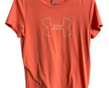 Under Armour Orange Mens M Short Sleeve Crew Neck Logo T shirt - $10.24