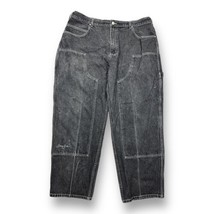 Sean John Jeans Black Denim Carpenter Double Knee Wide Leg Skate Hip Hop 40x30 - £96.79 GBP