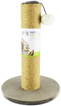 Premium Grey Plush Cat Scratching Post with Jute - Durable Wood Construction, St - $31.95