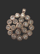 Fashion Jewelry Rose Gold Tone Rhinestone Necklace Pendant - $9.49