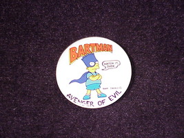 Simpson’s Bartman Avenger of Evil Pinback Button, Pin - £5.55 GBP