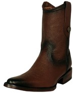 Mens Brown Western Cowboy Boots Zipper Casual Dress Leather J Toe Hombre... - $210.28 CAD
