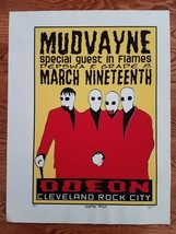 Mudvayne Poster special guest in Flames Depswa &amp; Grade 8 S/N Cleveland March 19 - £71.17 GBP