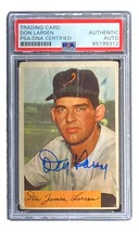 Don Larsen Autografato 1954 Bowman #101 Baltimore Orioles Rookie Card PSA/DNA - £186.07 GBP