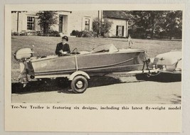 1954 Magazine Photo Tee-Nee Boat Trailers Fly-Weight Model - £7.34 GBP