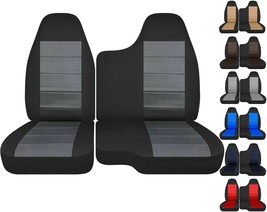 Pick up seat covers fits Ford Ranger 1998-2003 60/40 Bench seat  two tone velour - $79.99