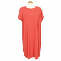 EILEEN FISHER Mimosa Pink Viscose Jersey Shift Dress 2X - £86.24 GBP