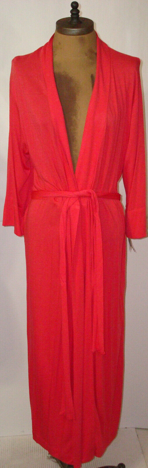 Primary image for NWT $180 New Natori Dark Pink Robe Womens XS Long Very Soft Solid Modal Pockets 