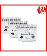 Efficient 3 Pack Heat Resistant Dog Grooming Blades for Major Clipper Br... - $63.35