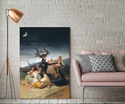 Francisco Goya Witches&#39; Sabbath Canvas Wall Art Print Reproduction Large Poster - £97.43 GBP+