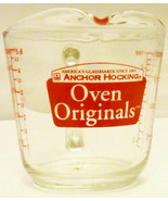 2 Cup Oven Originals Tempered GLASS MEASURING CUP 16oz quart bowl ANCHOR... - $40.85