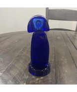 Erik Hoglund Kosta Boda Cobalt Glass Statue People Series  Figurine - $3,463.97 MXN