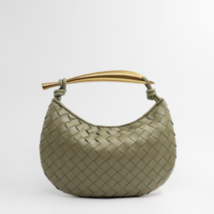 Genuine leather luxury handmade woven handbag fish top handle - £64.99 GBP