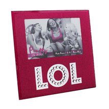 Pretty In Pink&#39; Glass Mirror Photo Frame&quot;LOL&quot; 6&quot; x 4&quot; - £7.31 GBP
