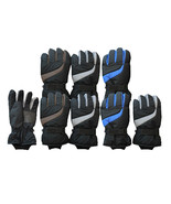 Men&#39;s Fleece Lined  Adjustable Strap Warm Waterproof Two Tone Ski Gloves... - £45.53 GBP