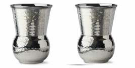 Handmade Stainless Steel Mughlai Hammered Tumbler/ Water Glass 400ml X2 Pcs Set - £16.52 GBP