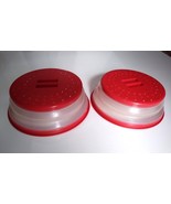 2 Microwave Cover Food Splatter Guard Lid Dish Red Collapsible 10.5 inch... - $173.20 MXN