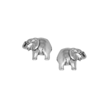 Oxidized Sterling Silver Elephant Stud Earrings - £17.58 GBP