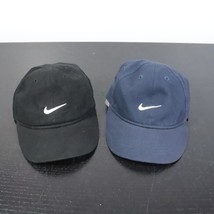 2pc Nike Infant Bebe One-Size Cotton Adjustable Logo Baseball Caps Hats - £7.08 GBP