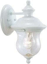 Outdoor Light Fixture Wall Mount Modern Exterior Retro Patio White Seeded Glass - £33.23 GBP