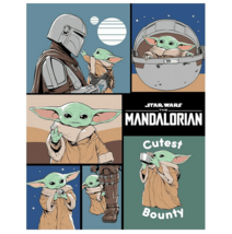 Star Wars Mandalorian Twin/Full Raschel Soft Blanket Cutest Bounty - £21.71 GBP