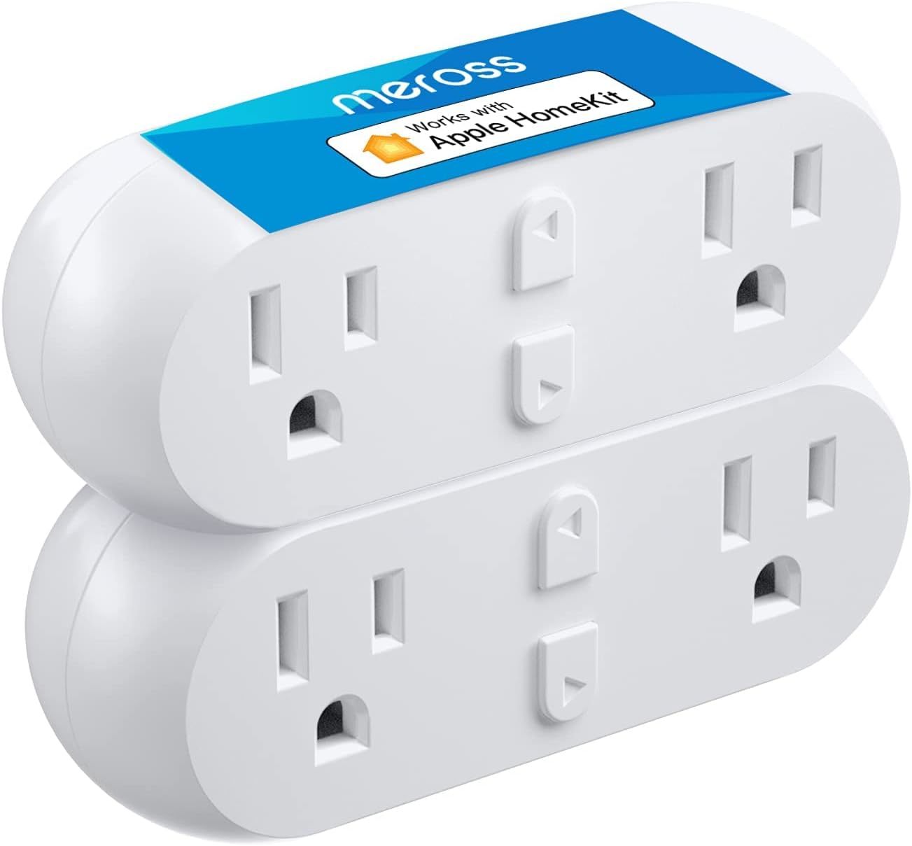 Meross Wifi Dual Smart Plug, 15A 2-In-1 Smart Outlet, Support Apple, 2 Pack - $38.96