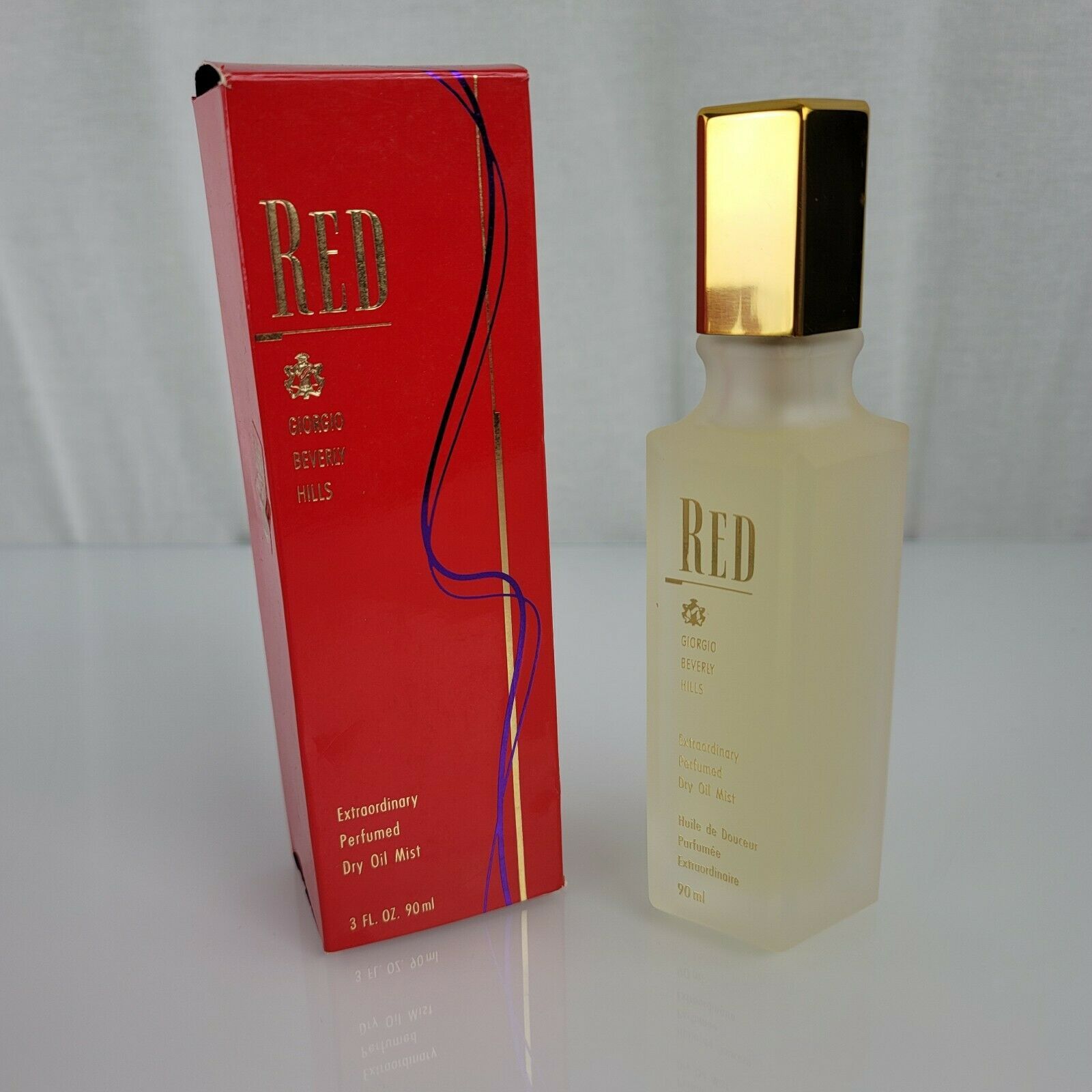 Red Giorgio Beverly Hills Extraordinary Perfumed Dry Oil Mist 3 oz Vintage 1988 - $197.99