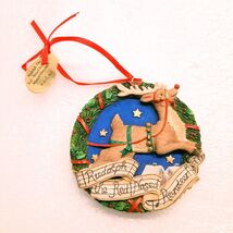 Danbury Mint Rudolph The Red nosed Reindeer Christmas Ornament 2002 wreath - $5.00