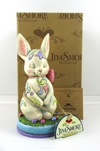 Jim Shore Hippity Hop Hooray 4038981 Easter Bunny With Bow Figurine 7 Inch - £44.57 GBP