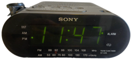 Sony Dream Machine ICF-C218 Black Dual Alarm Clock Radio AM FM LED Display Works - £9.58 GBP