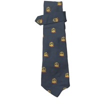 WM Chelsea LTD Necktie Men&#39;s Blue Medallion Vintage - £7.73 GBP