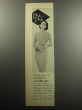 1957 Peck and Peck Fashion Ad - Sunbound version of our cashmere coordinates - £14.56 GBP