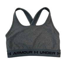 Under Armour Sz S Sports Bra Printed Double Layer Heatgear Scoop Neck Cr... - $9.48