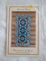 Cotton Tales Rhapsody In Blue Table Runner or Wall Quilt Pattern 22x45 CT176 UC - $8.54